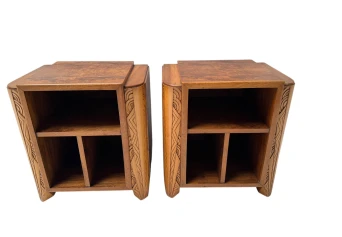 Two Art Deco Cabinets or Bed Side Tables, 1930s